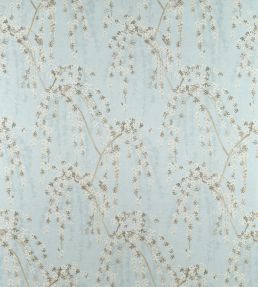 Weeping Blossom Fabric by Thibaut Blue