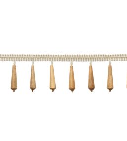 Westport Beaded Fringe Trimming by Samuel & Sons Parchment