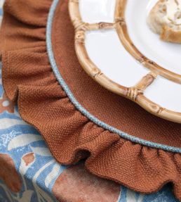 Westport Braided Cord with Tape Trimming by Samuel & Sons Bluestone