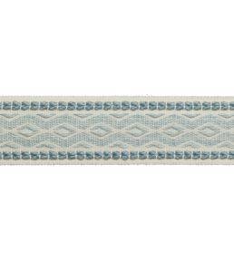 Westport Diamond Border Trimming by Samuel & Sons Bluestone
