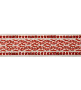 Westport Diamond Border Trimming by Samuel & Sons Red Coral