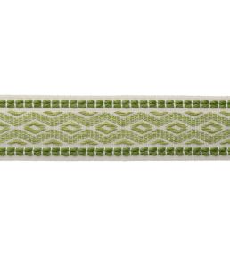 Westport Diamond Border Trimming by Samuel & Sons Spring Green