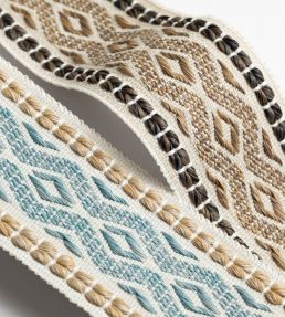 Westport Diamond Border Trimming by Samuel & Sons Parchment