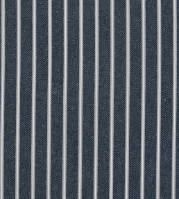 Weymouth Stripe Fabric by Ian Mankin Dark Navy/Grey