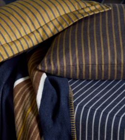 Weymouth Stripe Fabric by Ian Mankin Raspberry/Plum