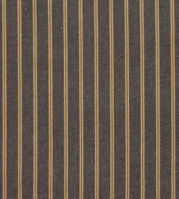 Weymouth Stripe Fabric by Ian Mankin Mocha/Mustard