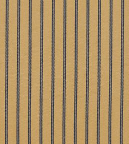 Weymouth Stripe Fabric by Ian Mankin Mustard/Dark Navy