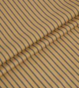 Weymouth Stripe Fabric by Ian Mankin Mustard/Dark Navy