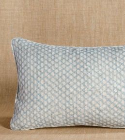 Wicker Cushion 43 x 35cm by Fermoie Light Blue