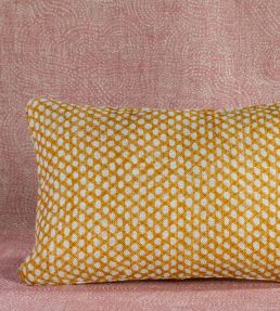 Wicker Cushion 43 x 35cm by Fermoie Yellow