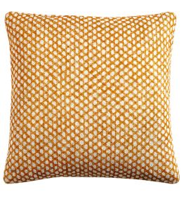 Wicker Cushion 43 x 43cm by Fermoie Yellow