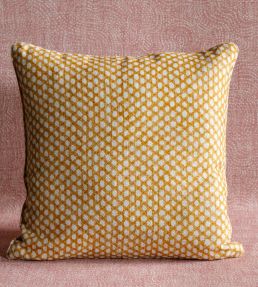 Wicker Cushion 43 x 43cm by Fermoie Yellow