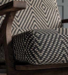 Wicker FR Fabric by Warwick Ebony