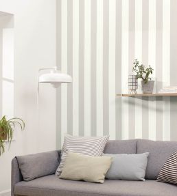 Wide Lines Wallpaper by Caselio Vert Olive Noir