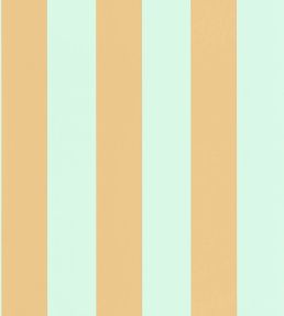 Wide Lines Wallpaper by Caselio Vert d'eau Jaune