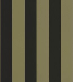 Wide Lines Wallpaper by Caselio Vert Olive Noir