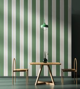 Wide Multi Stripe Wallpaper by Ohpopsi Bronze