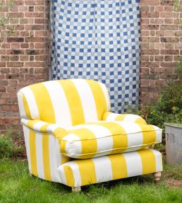 Wide Stripe Fabric by Molly Mahon Yellow