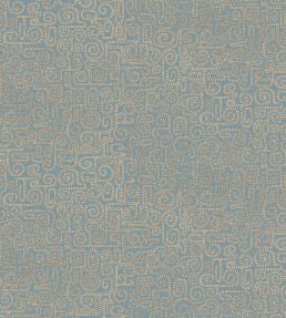 Wiggleton Wallpaper by Josephine Munsey Blue and Orange