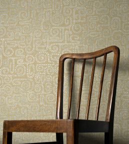 Wiggleton Wallpaper by Josephine Munsey Light Green and Blue