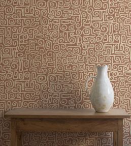 Wiggleton Wallpaper by Josephine Munsey Red