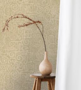 Wiggleton Wallpaper by Josephine Munsey Sage and Blush