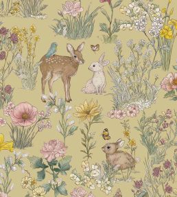 Wonderland Wallpaper by Eijffinger Ochre