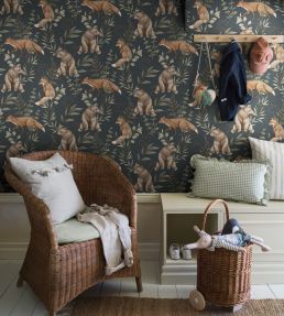 Wild Forest Wallpaper by Borastapeter Navy