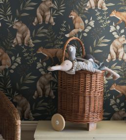 Wild Forest Wallpaper by Borastapeter Navy