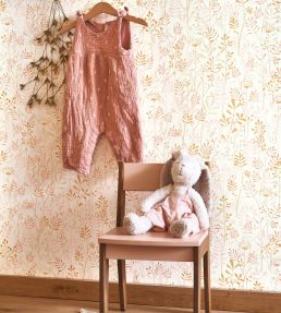 Wild Garden Wallpaper by Casadeco Rose Nude