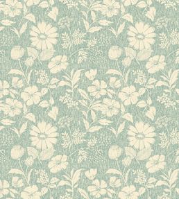Wild Meadow Fabric by George & Minnie Aqua