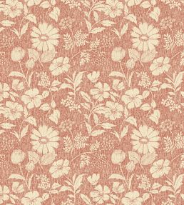 Wild Meadow Fabric by George & Minnie Terracotta