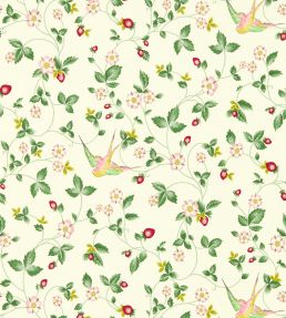 Wild Strawberry Wallpaper by Clarke & Clarke Ivory