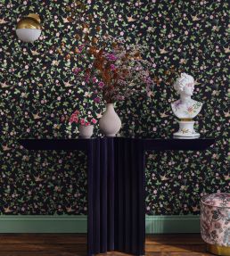 Wild Strawberry Wallpaper by Clarke & Clarke Ivory