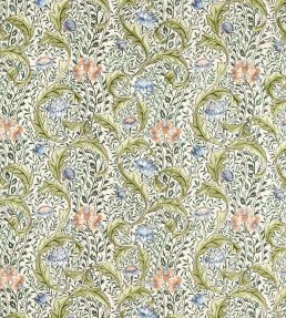 Wild Tulip & Vine Embroidery Fabric by Morris & Co Nettle/Woad