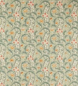 Wild Tulip & Vine Fabric by Morris & Co Bayleaf/Ochre