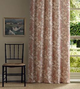 Wild Tulip & Vine Fabric by Morris & Co Linen/Plum