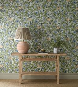 Wild Tulip & Vine Wallpaper by Morris & Co Nettle/Woad