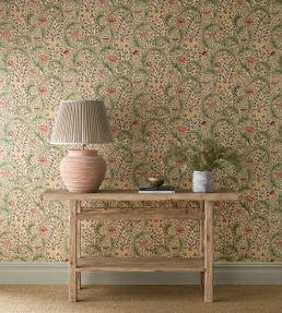 Wild Tulip & Vine Wallpaper by Morris & Co Rose/Linen