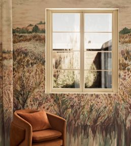 Wildbloom Mural by Clarke & Clarke Mineral/blush