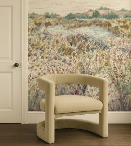 Wildbloom Mural by Clarke & Clarke Mineral/blush