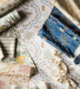 Wildflower Meadow Fabric by Sanderson Sapphire