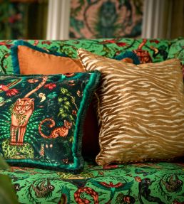 Wildstripe Fabric by Clarke & Clarke Bronze