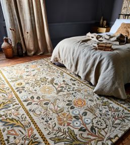 Morris & Co Wilhelmina rug Linen Mustard 127401-140200-US Linen Mustard