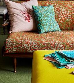 Willow Bough Fabric by Morris & Co Sky/Leaf Green
