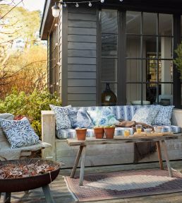 Willow Bough Outdoor Fabric by Morris & Co Indigo
