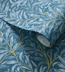 Willow Boughs Wallpaper by Clarke & Clarke Denim