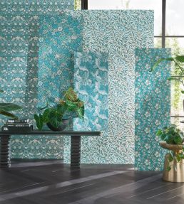Acanthus Wallpaper by Clarke & Clarke Slate/Dove