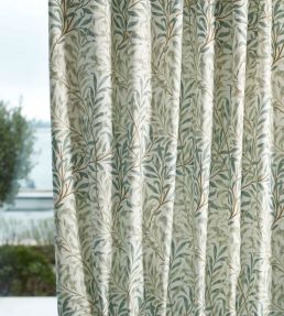 Willow Boughs Wide Width Fabric by Morris & Co Soft Teal/Mint