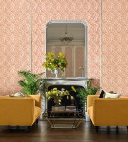 Willow Branch Wallpaper by Cole & Son Olive on Teal